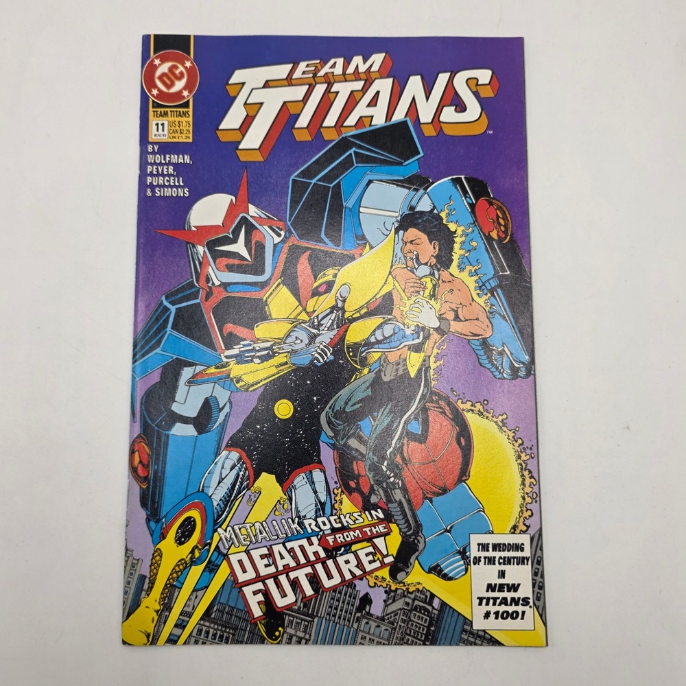 DC Comics‎ Team Titans 11 Metallik Death From The Future 1993 Copper Age Vintage